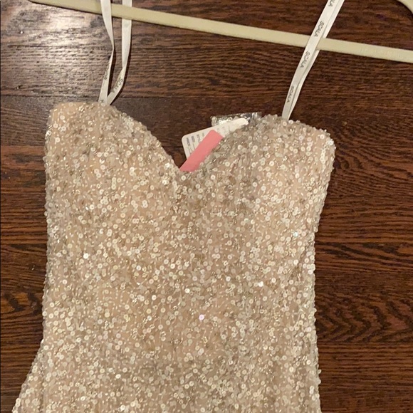 NWT Scala Strapless Sequin Dress - Picture 5 of 6